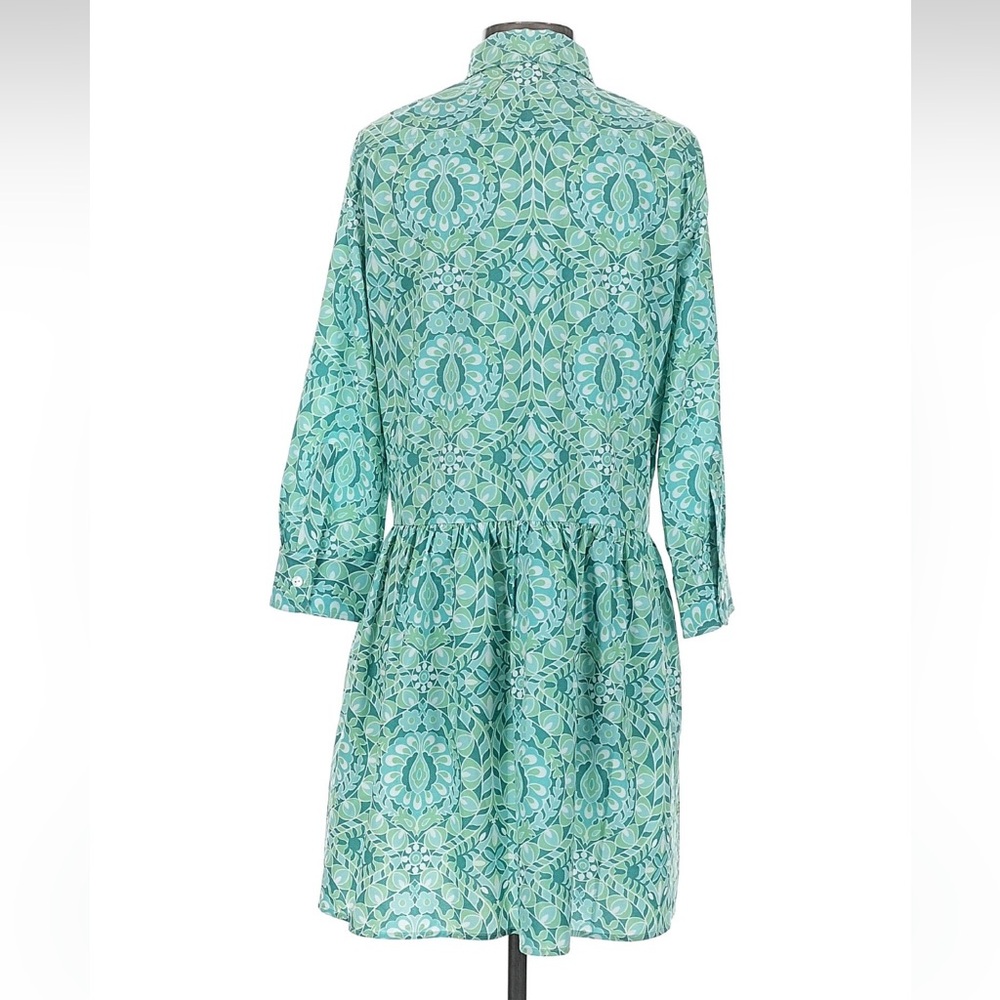 Tuckernuck Teal Floral Long Sleeve Dress - Picture 4 of 7